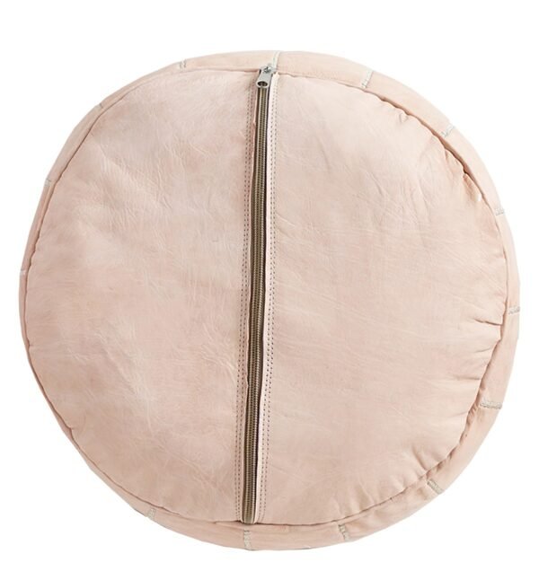 Natural Handmade Genuine Leather Ottoman Footstool - Image 3