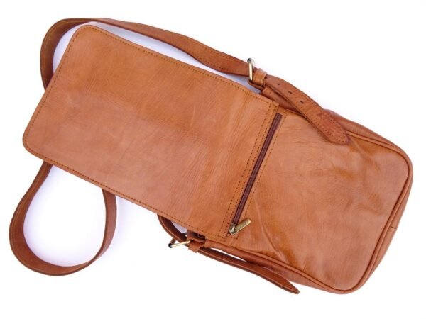 Leathers Genuine Crossbody Purse Bag With Multi purpose Zip Pockets - Image 2