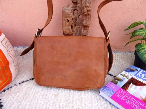 Leathers Genuine Crossbody Purse Rectangle - Multi-purpose Zip Pockets - Leather Handbags for iPad Pro- Premium Crossover Small Bag - Image 3