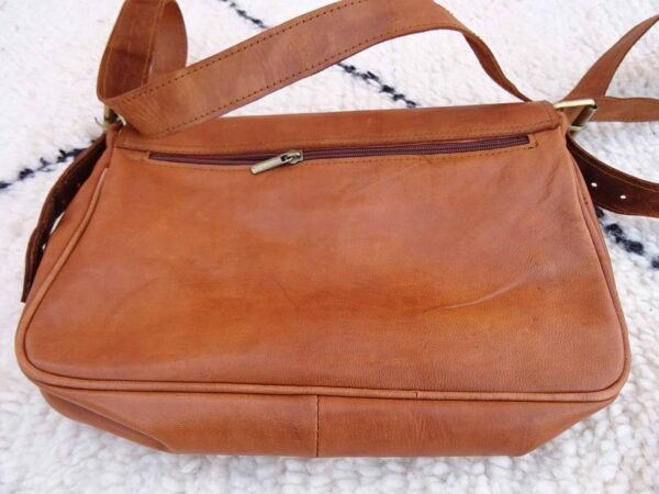 Leathers Genuine Crossbody Purse Rectangle - Multi-purpose Zip Pockets - Leather Handbags for iPad Pro- Premium Crossover Small Bag - Image 7