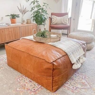 Unstuffed Square Floor Footstool