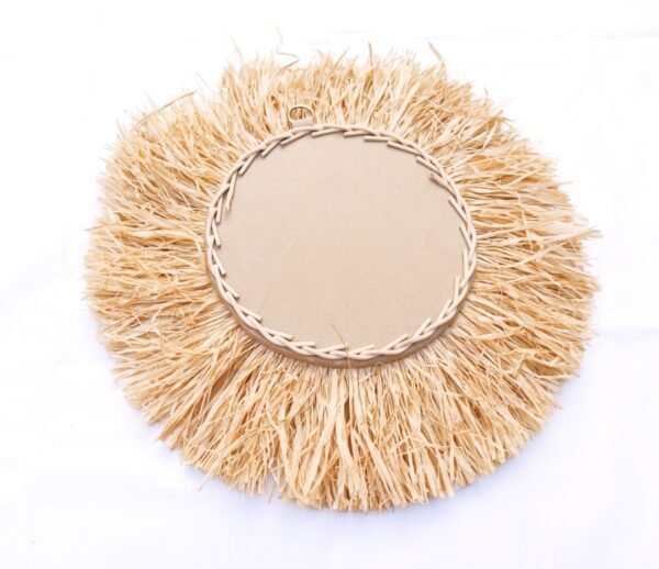 Sun Rattan Decor Mirror with Raffia - Wall Round Raffia Mirror - Rotin Mirrors Made by Moroccan handmade - Image 8