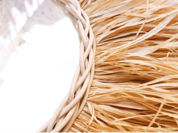 Sun Rattan Decor Mirror with Raffia - Wall Round Raffia Mirror - Rotin Mirrors Made by Moroccan handmade - Image 3