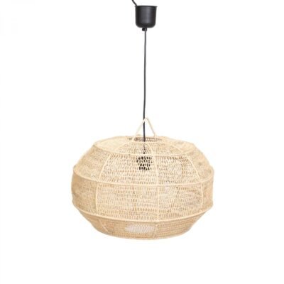 Lustre suspendu en raphia de style bohème mondial – Abat-jour de lampe artisanale marocaine ancienne
