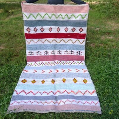 Boucherouite Rug Handwoven by Berber Women