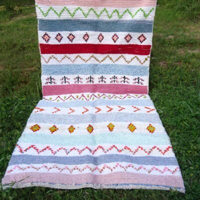 Boucherouite Rug Handwoven by Berber Women
