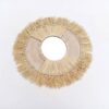 Raffia Round Mirror