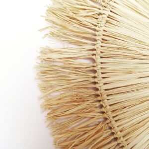 Round Wall Mirror In Natural Raffia