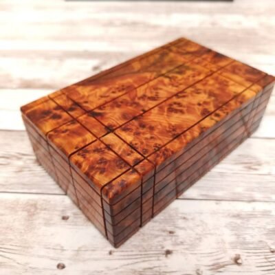 Secret Opening Puzzle Wooden Box With Hidden Compartment