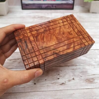 Wooden Box With Secret Opening Hidden Compartment