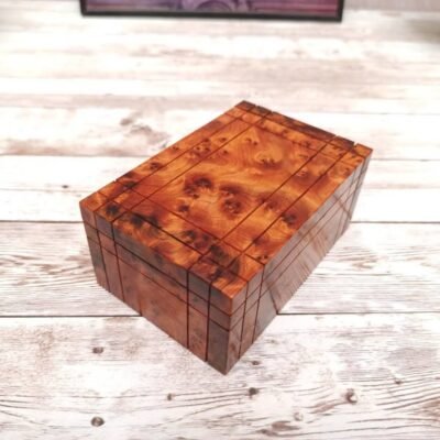 Puzzle Lock Wooden Box with Secret Hidden Compartment