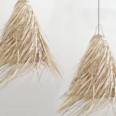 Suspension Marocaine Artisanale en Fibre de Palmier Naturel
